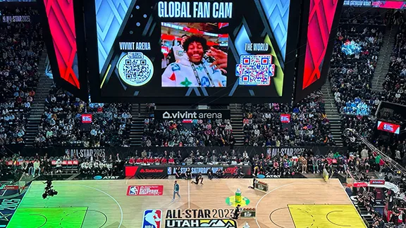 Flowcode QR code activation live during NBA all star game