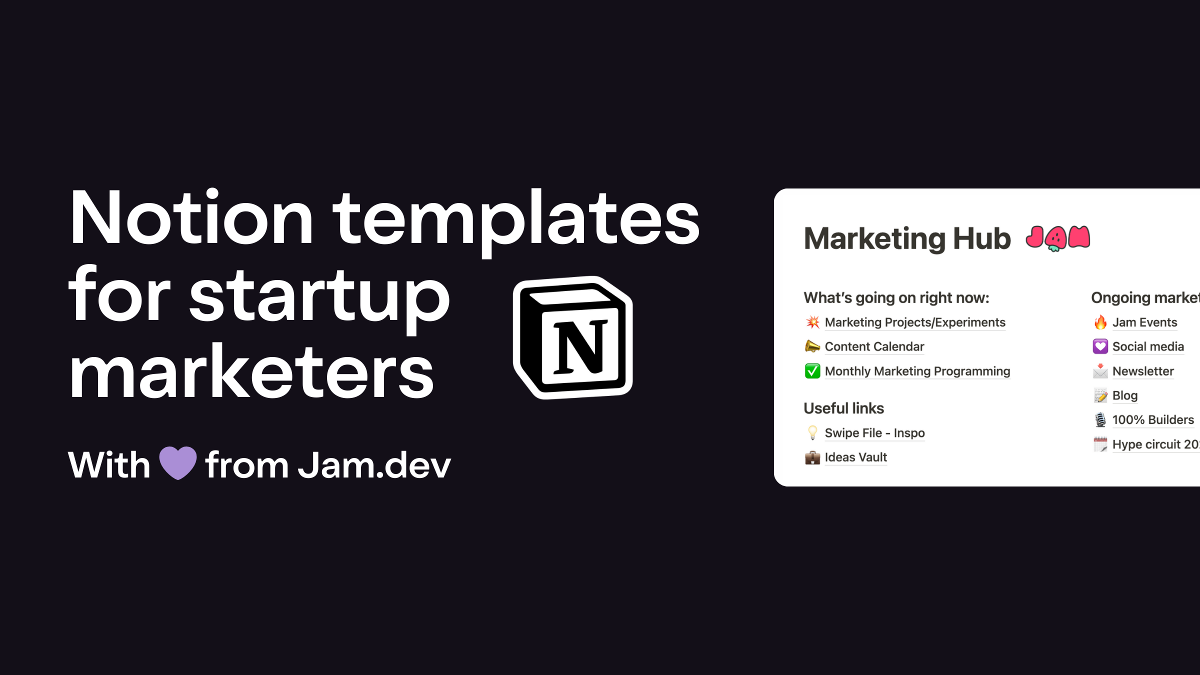 How we use Notion for marketing planning + templates