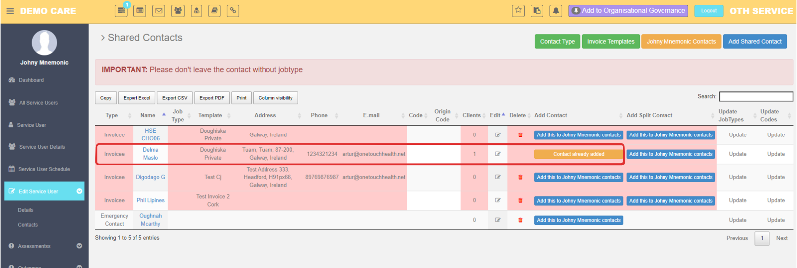 The Client Relationship Management (CRM) Tool Part 4 - Shared Contacts ...