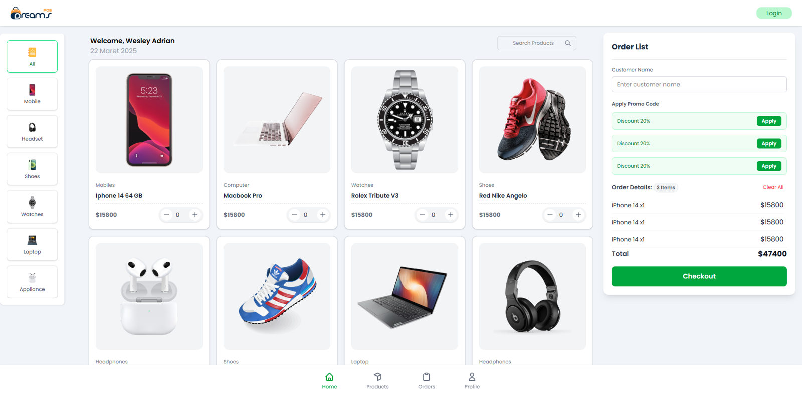 Point Of Sales (Dreams Theme)